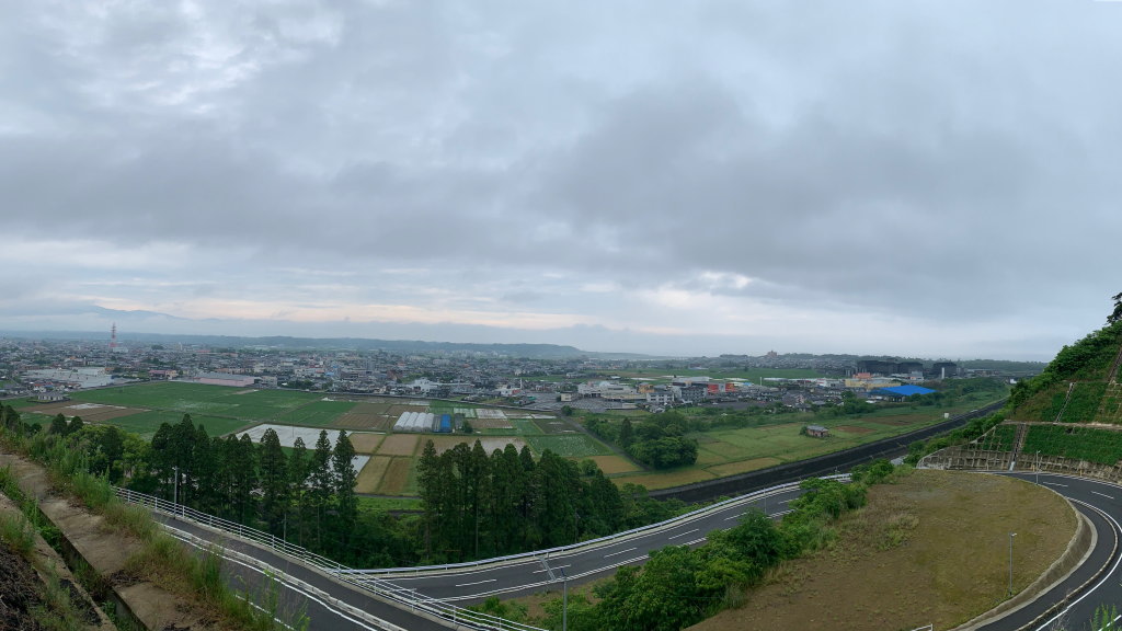 高台からの風景画像