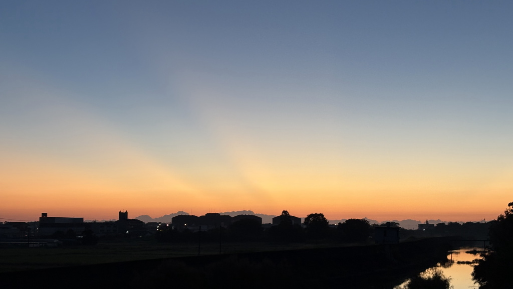 高鍋中鶴地区朝焼け散歩道からの風景画像